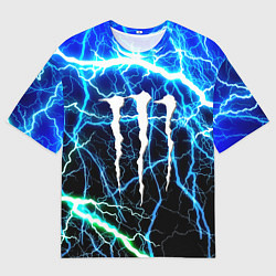 Мужская футболка оверсайз Monster energy electro