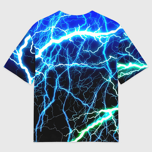 Мужская футболка оверсайз Monster energy electro / 3D-принт – фото 2