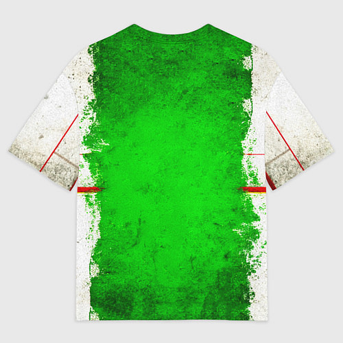 Мужская футболка оверсайз Фигуристка на зеленом / 3D-принт – фото 2