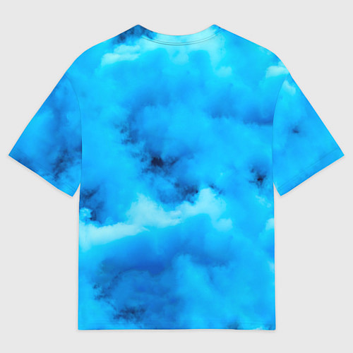 Мужская футболка оверсайз Формула 1 в синем дыму / 3D-принт – фото 2
