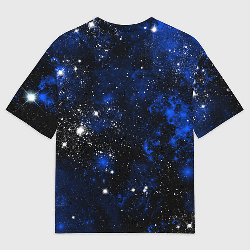 Мужская футболка оверсайз Звёздное небо России и герб / 3D-принт – фото 2