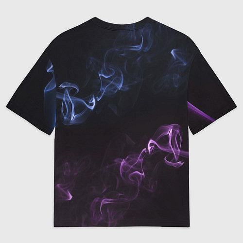 Мужская футболка оверсайз Color black blue pink / 3D-принт – фото 2