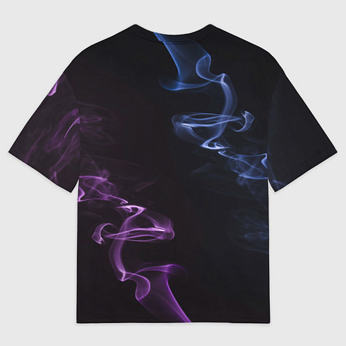 Мужская футболка оверсайз Color black blue pink / 3D-принт – фото 2