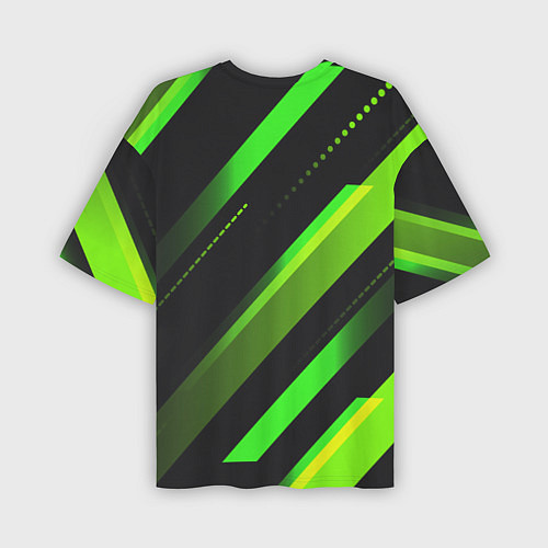 Мужская футболка оверсайз Color black green / 3D-принт – фото 2