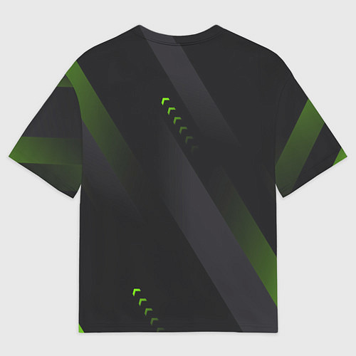 Мужская футболка оверсайз Color black green / 3D-принт – фото 2