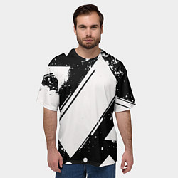 Футболка оверсайз мужская Color black white, цвет: 3D-принт — фото 2