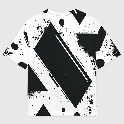 Мужская футболка оверсайз Color black white / 3D-принт – фото 2