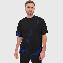 Футболка оверсайз мужская Color black blue, цвет: 3D-принт — фото 2