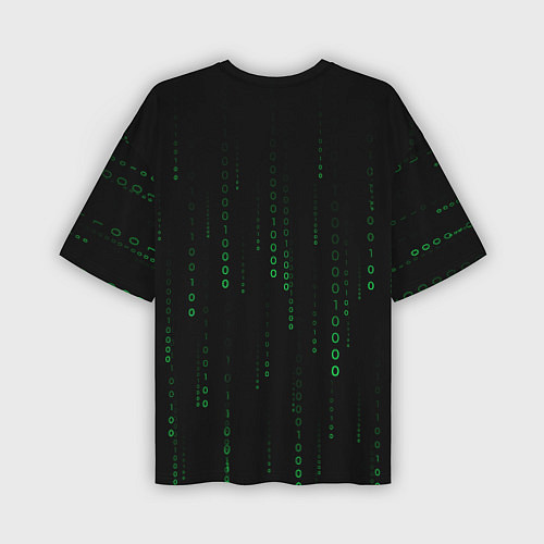 Мужская футболка оверсайз Color black green / 3D-принт – фото 2