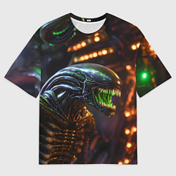 Мужская футболка оверсайз Злой Чужой