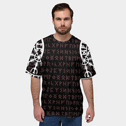 Футболка оверсайз мужская Руны викингов, цвет: 3D-принт — фото 2
