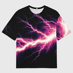 Мужская футболка оверсайз Lightning pink