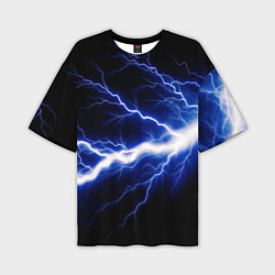 Мужская футболка оверсайз Lightning blue