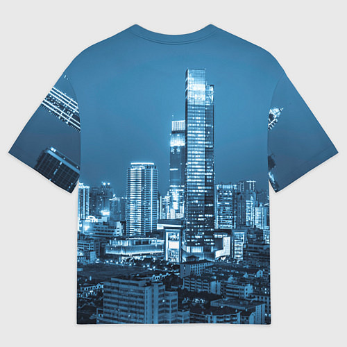 Мужская футболка оверсайз City / 3D-принт – фото 2