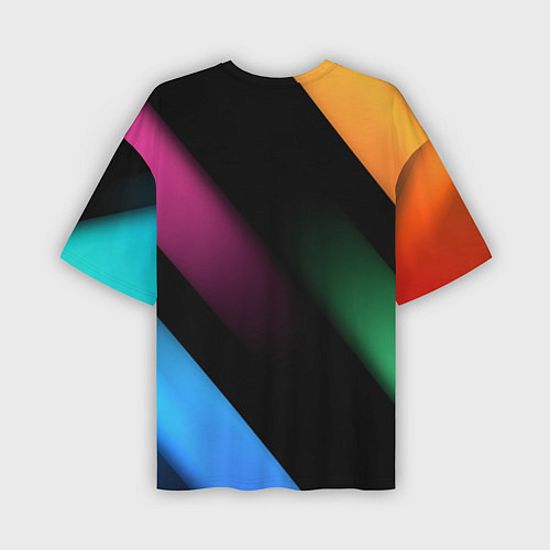 Мужская футболка оверсайз Multicoloured / 3D-принт – фото 2