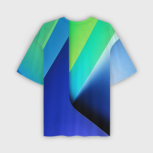 Мужская футболка оверсайз Color blue green / 3D-принт – фото 2