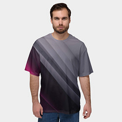 Футболка оверсайз мужская Color black grey, цвет: 3D-принт — фото 2