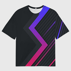 Футболка оверсайз мужская Color black line, цвет: 3D-принт