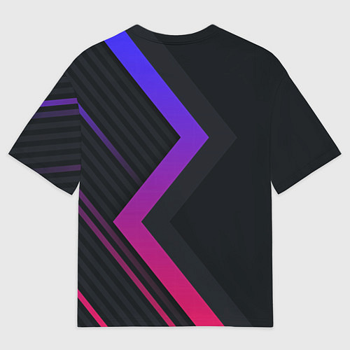 Мужская футболка оверсайз Color black line / 3D-принт – фото 2