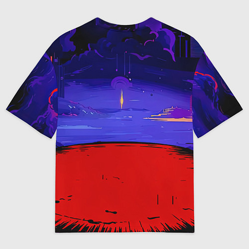 Мужская футболка оверсайз Админ на красном / 3D-принт – фото 2