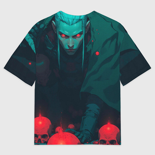 Мужская футболка оверсайз Мастер черепов - колдун / 3D-принт – фото 2