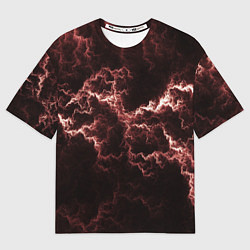 Футболка оверсайз мужская Lightning red, цвет: 3D-принт