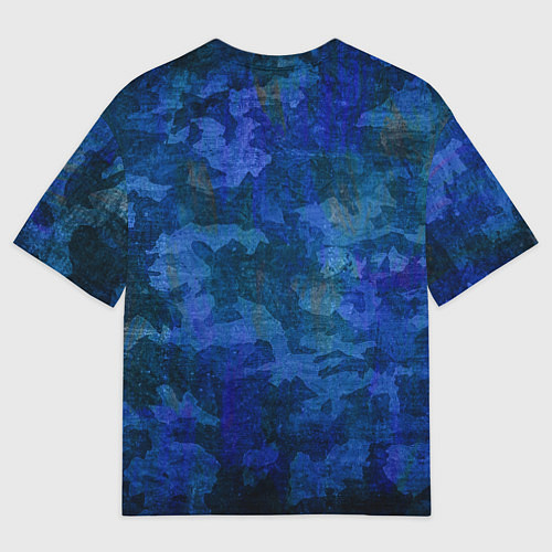Мужская футболка оверсайз Абстракция - blue uniform camouflage / 3D-принт – фото 2