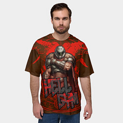 Футболка оверсайз мужская Doom dark ages gym, цвет: 3D-принт — фото 2