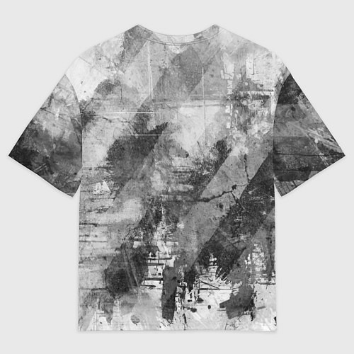 Мужская футболка оверсайз Абстракция - atomic gray / 3D-принт – фото 2