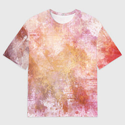 Футболка оверсайз мужская Абстракция - atomic gold, цвет: 3D-принт