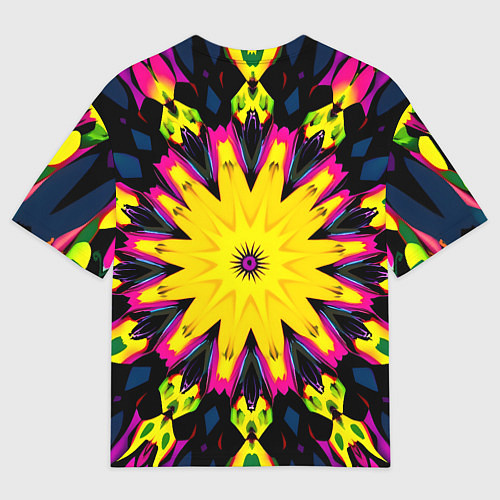 Мужская футболка оверсайз Звездный калейдоскоп / 3D-принт – фото 2