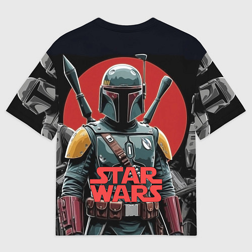 Мужская футболка оверсайз Boba Fett звездные войны / 3D-принт – фото 2