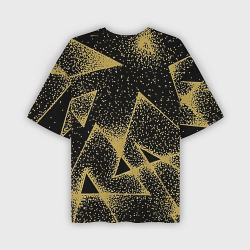 Мужская футболка оверсайз Triangle yellow with dots / 3D-принт – фото 2