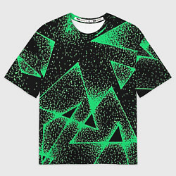 Футболка оверсайз мужская A light green triangle with dots, цвет: 3D-принт