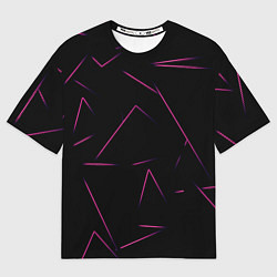 Футболка оверсайз мужская Color pink line, цвет: 3D-принт