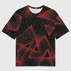 Мужская футболка оверсайз Triangles with dots