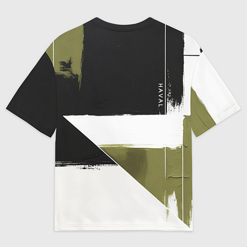 Мужская футболка оверсайз Haval логотип / 3D-принт – фото 2