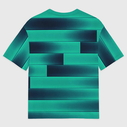 Мужская футболка оверсайз Color light blue square / 3D-принт – фото 2