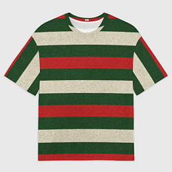 Футболка оверсайз мужская Цветные лини текстура ткани, цвет: 3D-принт