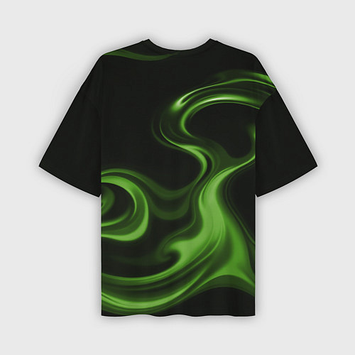 Мужская футболка оверсайз Green black / 3D-принт – фото 2