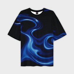 Футболка оверсайз мужская Color blue smoke, цвет: 3D-принт