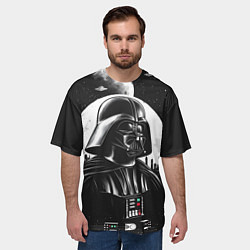 Футболка оверсайз мужская Дарт Вейдер в космосе, цвет: 3D-принт — фото 2