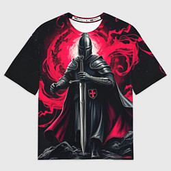 Мужская футболка оверсайз Рыцарь-крестоносец ордена красной звезды