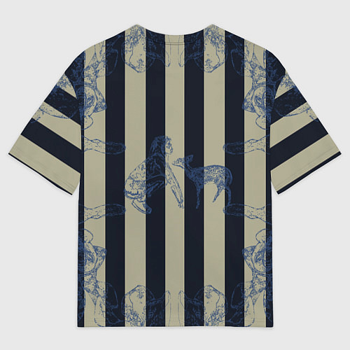 Мужская футболка оверсайз Чёрные полосы / 3D-принт – фото 2