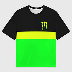Мужская футболка оверсайз Monster energy полосы