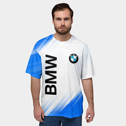 Футболка оверсайз мужская Bmw абстракция, цвет: 3D-принт — фото 2