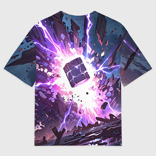 Мужская футболка оверсайз Магический куб / 3D-принт – фото 2