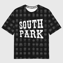 Футболка оверсайз мужская Южный парк ЧБ, цвет: 3D-принт