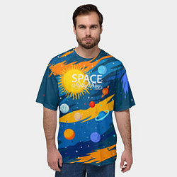 Футболка оверсайз мужская Млечный путь -наш дом, цвет: 3D-принт — фото 2