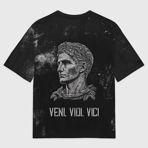Мужская футболка оверсайз Пришел увидел победил цезарь / 3D-принт – фото 2